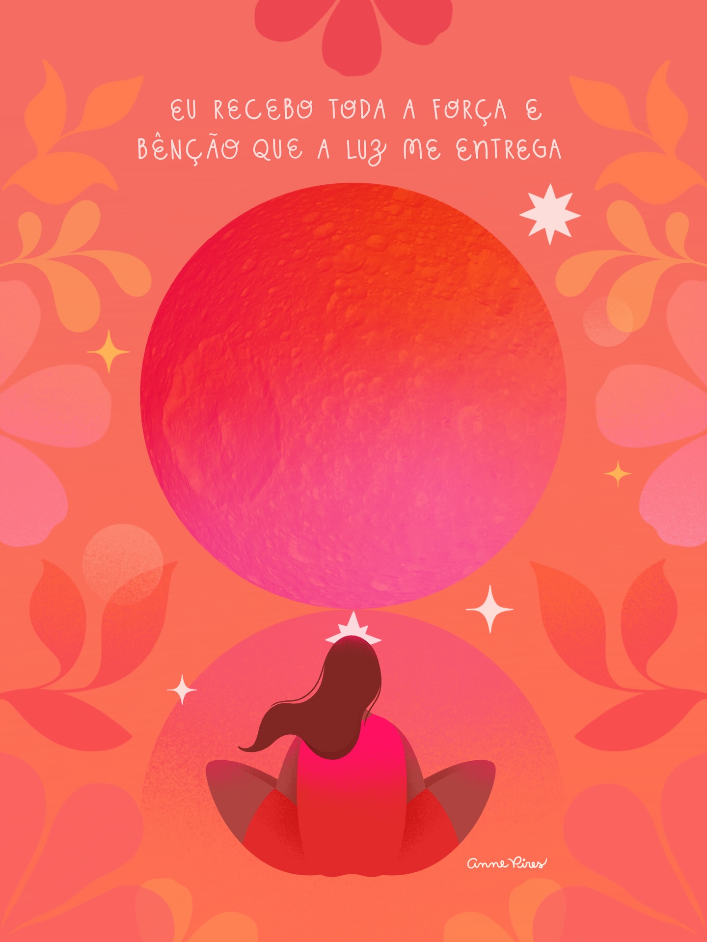 Eu recebo toda a força e bênção que a luz me entrega. ♥️✨